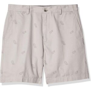 Men's Classic-Fit 7" Pineapple Print Khaki Chino Shorts - Brand New - Size 34